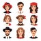 Traditional Swiss Hat Headshots of Men and Women AI Generated