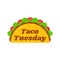 Traditional taco tuesday meal vector illustration