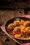 Traditional Tajine Dish of Yellow Curry Meatballs