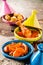 Traditional Tajine Dishes in Colorful Clay Bowls