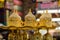 Traditional tea and coffee sets at the Egyptian Bazaar and the Grand Bazaar in Istanbul, Turkey