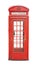 Traditional telephone booth in London, UK