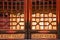 Traditional temple door and window