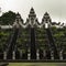 Traditional temple Lempuyang on Bali. Stony architecture and religion landmark of Indonesia - majestic stairs and towers decor.