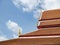 Traditional Thai buddhism building`s roof