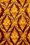 Traditional Thai carved gold pattern decorative in temple, Thailand