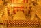 Traditional Thai carved gold pattern decorative in temple, Thailand