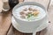 Traditional thai congee with minced pork.