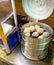 Traditional Thai Street Food, Steam-fried Buns.