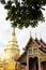 Traditional Thai style architecture public temple in North of Thailand