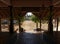 Traditional tiled roof entrance of Veerabhadreshwara temple at Kodihalli