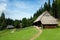 Traditional Timber Houses with Wooden Roof