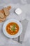 Traditional tomato fish soup