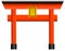 Traditional Torii gate vector