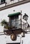 Traditional townhouse balcony, Seville, Spain.