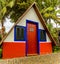 A traditional triangular house in Funchal, Madeira