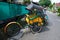 Traditional trishaw in the streets of Jogjakarta,