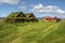 Traditional turf houses of Modrudalur farm settlement in Eastern Island of Fljotsdalsherad municipality