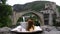 Traditional Turkish coffee in front of Old bridge in Mostar