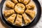 Traditional turkish dessert baklava with cashew, walnuts. Homemade baklava with nuts and honey. Generative AI