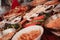 Traditional Turkish and Greek dinner meze table