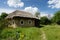 Traditional Ukrainian rural house with hay roof ,Pirogovo,Europe