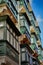 Traditional Valletta green balconies