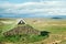 Traditional viking house with grass covered roof, Iceland