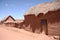 Traditional village with clay buildings in Bolivia