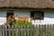 Traditional village in Poland. Open Air Museum. Wooden houses. Wooden folk architecture from different areas of the Lublin