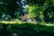 Traditional village in Poland. Open Air Museum. Wooden houses. Wooden folk architecture from different areas of the Lublin