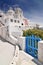 Traditional white houses Aegean architecture Ia Santorini island Greece