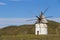 traditional white windmill, windmill traditional in Spain, Pozo de los Frailes, province of Almeria