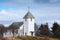 Traditional white wooden Norwegian Church