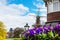 Traditional windmill de Valk in Leiden the Netherlands