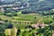 Traditional winery with vineyards in front in Italy near Milano