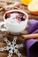 Traditional winter hot drink of wine, mulled wine