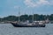 traditional wooden boat in port of Sorong