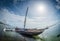 traditional wooden catamaran sail boat in Kendwa Zanzibar, Tanzania and Diani Beach Kenya, Africa