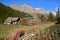 A traditional wooden chalet mountain hut in Vallee de la Claree Claree Valley above Nevache village