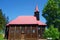 Traditional wooden church in the countryside of Czech republic, Beskydy, Moravian