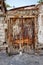 Traditional wooden door of a shanty house