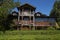 Traditional wooden farm buildings of southern Chile