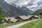 Traditional wooden house in the mountains above Zermatt