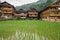 Traditional Wooden houses Village of Red Yao tribe. Longsheng Huangluo Yao Village. Guilin, Guangxi, China