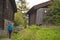 Traditional wooden houses Zum See hamlet near Zermatt Valais