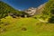 Traditional wooden houses Zum See hamlet near Zermatt Valais