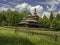 Traditional wooden orthodox catholic church in open air museum Svidnik, Slovakia