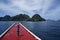 traditional wooden outrigger boats on palawan island