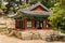 Traditional wooden pavilion in Secret Garden of Changdeokgung Palace in Seoul, South Korea